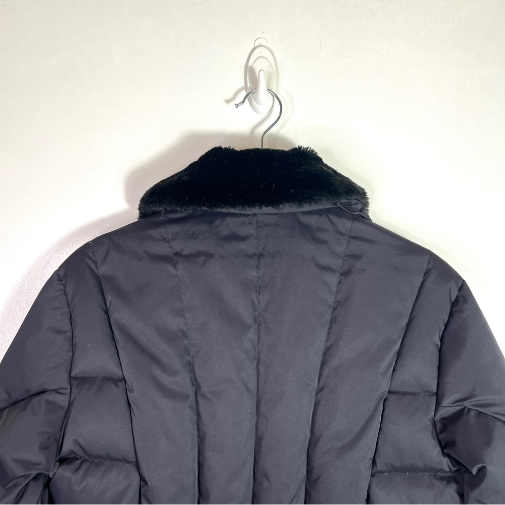 Fera Down Snow Jacket Faux Fur Removable Collar Black Size 8 - Picture 5 of 15